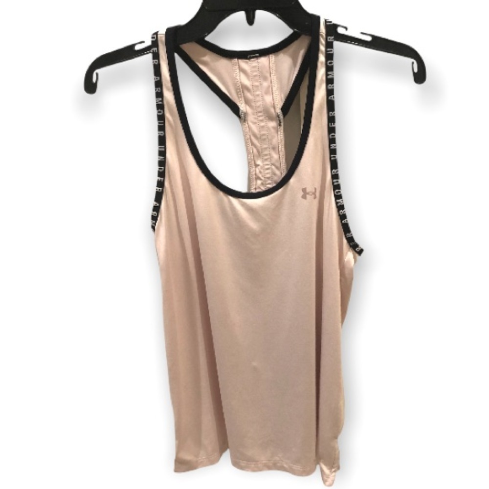 Under armour gear top sleeveless pink and black